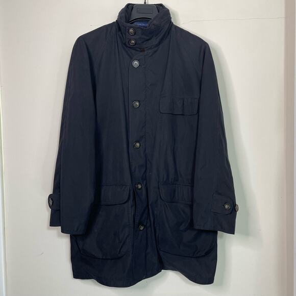 Chaps Ralph Lauren Hooded Removable Lining Black Anorak Jacket Size M - Picture 1 of 8